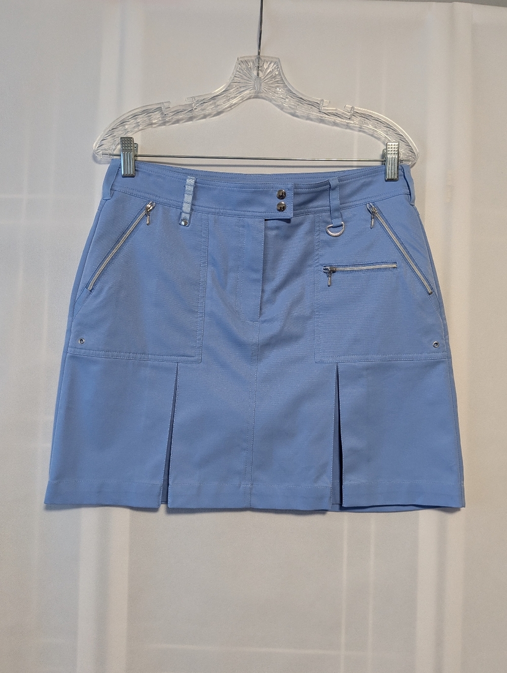 GG Blue Women's Boca Front Zip Pleated Golf Tennis Skort Blue Size 6